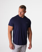 Load image into Gallery viewer, Navy Tech Fitted Tee