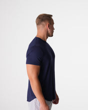 Load image into Gallery viewer, Navy Tech Fitted Tee