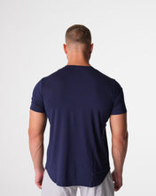 Load image into Gallery viewer, Navy Tech Fitted Tee