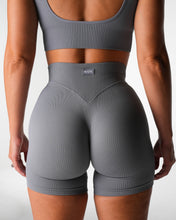 Load image into Gallery viewer, Grey Harmony Ribbed Seamless Shorts